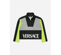 Versace Boys Half Zip Sweatshirt in Grey - Grey - 14 Yrs