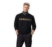 Versace Brushed Embroidery Logo Gold Sweater Sweatshirt Pullover Jumper M