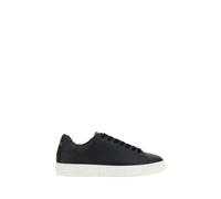 Versace Calfskin Sneakers with Greek Embossed Sole and Monogram Detailing - Black - 40 EU