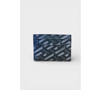 Versace Cardholder Coated Canvas Monoprint Black Grey - One Size
