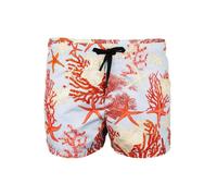 Versace Coral Print Swim Shorts, Blue - Small