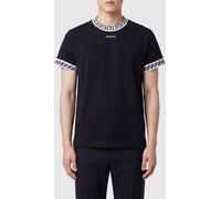 Versace Cotton T-shirt with Logo and Contrast Trims - Size: 48 - male