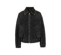 Versace crystal-embellished denim jacket - Black 38-40-42