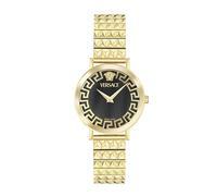 Versace Deadalus Black Dial & Gold Tone Bracelet Watch