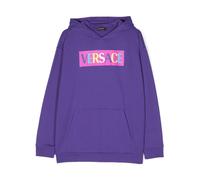 Versace felpa viola in cotone con cappuccio bambina|Purple cotton boy Versace hoodie - unisex - Versace - Kids Sweatshirts - Purple - 10 Y - Kids 10 Y