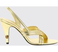 Versace Gianni Laminated Nappa Leather Slingback Sandals with Medusa Logo - Size: 39 - female
