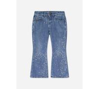 Versace Girls Flared Glitter Jeans in Blue - Blue - 14 Yrs