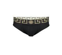 VERSACE Greca Border Low Rise Briefs, Black/gold - Large