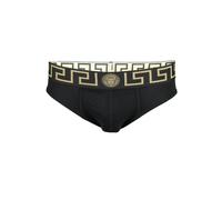 VERSACE Greca Border Low Rise Briefs, Black/gold - X-Large