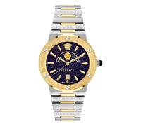 Versace Greca Moon Phase Dial & Two Tone Bracelet Watch