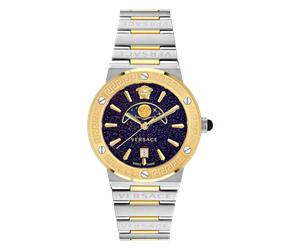 Versace Greca Moon Phase Dial & Two Tone Bracelet Watch