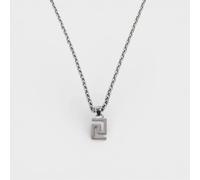 Versace Greca Pendant Necklace Silver Versace Silver One Size