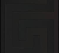 Versace Greek Key Black Premium Designer Vinyl Heavy Wallpaper - 93523-4