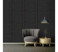 Versace Greek Key Designer Wallpaper in Black (Full Roll)