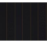 AS Creation Versace Stripe Metallic Black Gold NonWoven Wallpaper 935244