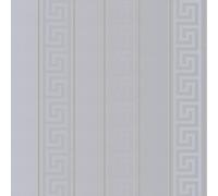 Versace Greek Key Stripe Silver Wallpaper 93524-5