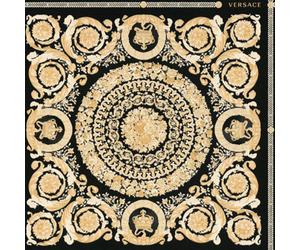 Versace Heritage Tile Panel Wallpaper - Black And Gold - 37055-3 - 10M X 70Cm
