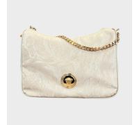 Versace Hobo Medusa Head Floral Large Shoulder Bag Beige