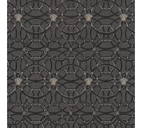 Versace La Scala Del Palazzo Geometric Wallpaper - Black And Silver - 37049-4 - 10M X 70Cm