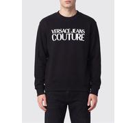 Versace JEANS COUTURE Bicolour Cotton Crewneck Sweatshirt with Contrast Logo - Size: M - male