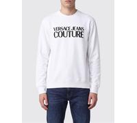 Versace JEANS COUTURE Bicolour Cotton Crewneck Sweatshirt with Contrast Logo - Size: M - male