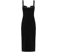 Versace Jeans Couture bucked-belts denim midi dress - Black 38-40