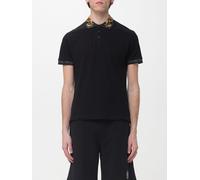 Versace JEANS COUTURE Cotton Polo Shirt with Baroque Print Collar - Size: 3XL - male