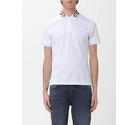 Versace JEANS COUTURE Cotton Polo Shirt with Baroque Print Collar - Size: M - male