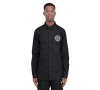 VERSACE JEANS COUTURE Cotton Printed V-Emblem Logo Black/Gold Shirt XXL