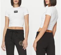 Versace Jeans Couture Crew Neck Logo Cropped Top T-shirt Blouse Retro Shirt XS