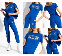 Versace Jeans Couture Crew Neck Logo Top Cotton T-shirt Blouse Retro Shirt S