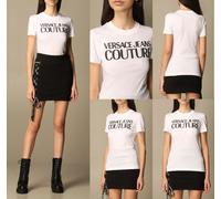 Versace Jeans Couture Crew Neck Logo Top Cotton T-Shirt Blouse Retro Shirt XS