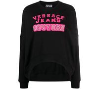 Versace Jeans Couture crystal-embellished logo-print sweatshirt - Black XS