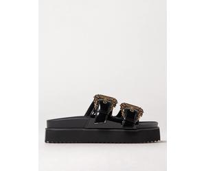 Versace JEANS COUTURE Flat Sandal Woman color Black - Size: 40 - female