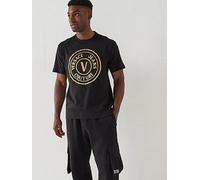 Versace Jeans Couture Foil Print T-Shirt - Black, Black, Size M, Men Black