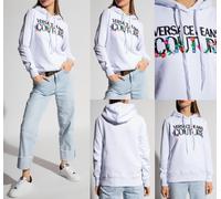 Versace Jeans Couture Hoodie Floral Embroidery Hooded Sweatshirt Pullover XS
