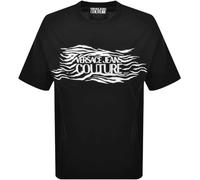VERSACE JEANS COUTURE Loose Fit Studded Black T-Shirt M