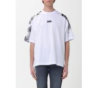 Versace JEANS COUTURE Oversized Cotton T-shirt with Baroque Print - Size: L - male