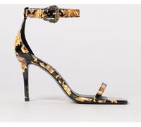 Versace JEANS COUTURE Patent Leather Baroque Print Sandals - Size: 37 - female