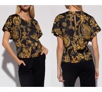 Versace Jeans Couture Patterned Baroque Top Blouse Shirt Iconic New Hot M
