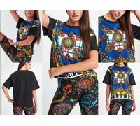 Versace Jeans Couture Patterned Baroque Top Blouse Shirt Oversized T-Shirt S