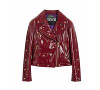 Versace Jeans Couture Red Leather Biker Jacket Blazer Coat Iconic Rare S