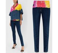 Versace Jeans Couture Tie-Dye Slim Jeans Batic Denim Pants Trousers Size 25 XS
