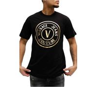 VERSACE JEANS COUTURE V-Emblem Logo Black/Gold T-Shirt M
