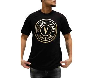 VERSACE JEANS COUTURE V-Emblem Logo Black/Gold T-Shirt M