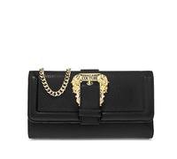 Versace Jeans Couture Wallet Purse black Baroque Buckle chain shoulder strap
