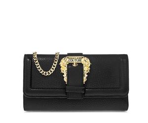 Versace Jeans Couture Wallet with Chain Strap Black Baroque Buckle New in Box