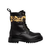 VERSACE JEANS COUTURE Women Garland Combat Boots Black - Gold 5 UK
