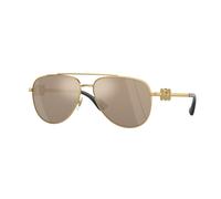 Versace Kid Versace VK2002 10025A Sunglasses Metal Gold Brown Pilot Mirrored Mirror