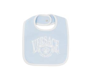Versace Kids baby printed cotton-jersey bib - Blue OS